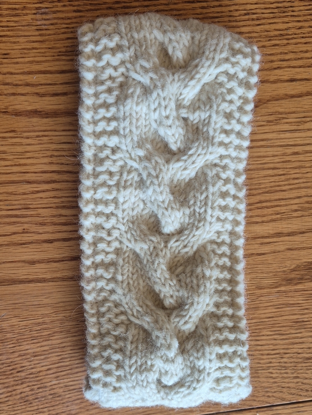 Wool Cream Cable Knit Women's Cozy Headband